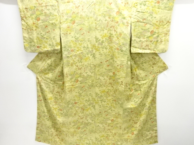 JAPANESE KIMONO / KOMON / FLORAL PLANTS